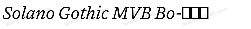 Solano Gothic MVB Bo字体转换